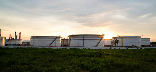 Fototapeta premium Oil and Gas Industrial zone,The equipment of oil refining,Close-up of industrial pipelines of an oil-refinery plant,Detail of oil pipeline with valves in large oil refinery.