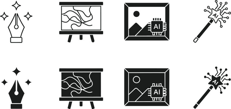 Ai generated art icons with creative tools