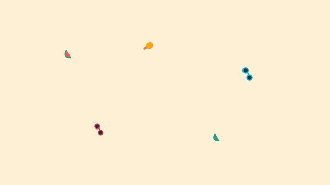 Minimalist pattern design featuring scattered summer themed seasonal icons