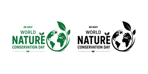 World nature conservation day logo and slogan graphic design © Murseda Akter
