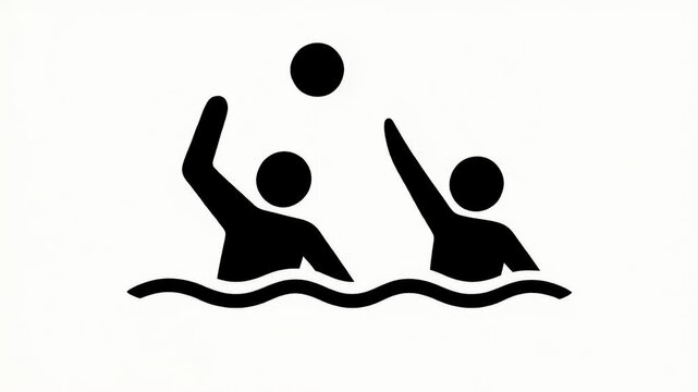 Water polo competitive sports icon