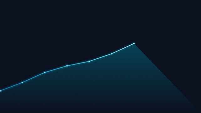 Minimalist blue glowing line segment on a deep dark blue gradient background