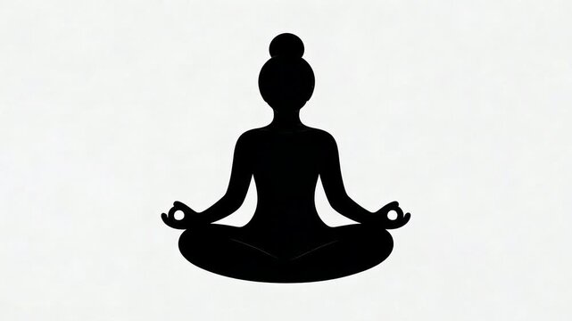 Yoga meditation wellness health icon