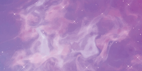 Abstract Purple Space Galaxy Background with Cosmic Nebula and Stars © jamal