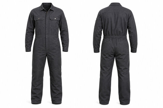 Charcoal mechanic work coverall views