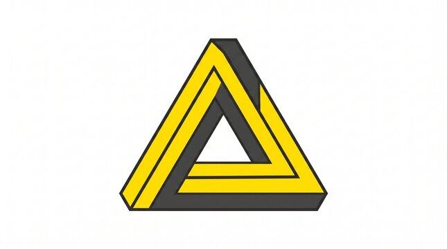 Geometric Optical Illusion Impossible Triangle Form Shape Icon Object