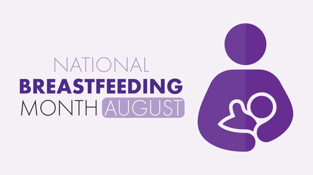 National breastfeeding awareness month august typographic graphic