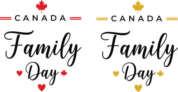 Canada family day celebration logos