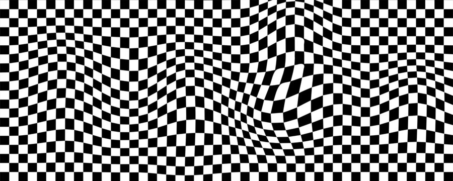 Black and white checkered pattern, Checkerboard seamless pattern