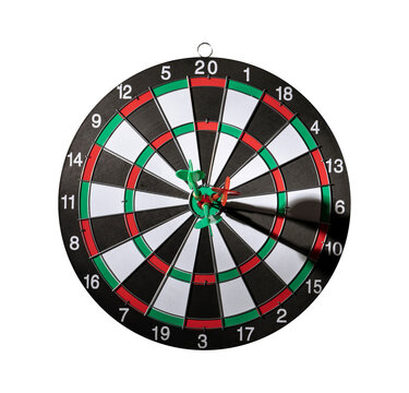 Dartboard isolated PNG, classic target game board on transparent background for competition concepts