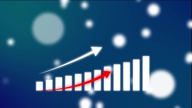 Business growth concept in graph chart showing marketing sales profit increasing to future target. graph chart showing marketing sales profit target growth in future. Growing business ideas. 