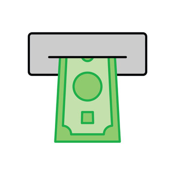 Green banknote being cut by guillotine Vector