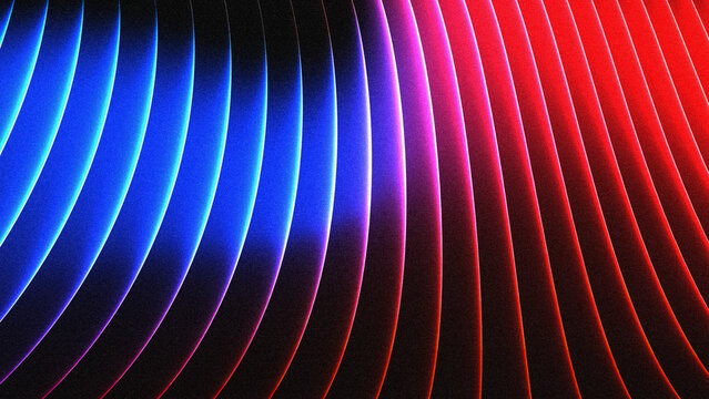 Vibrant curves glow in electric blue and fiery red. Waves ripple with dynamic, radiant energy. Abstract pattern suggests motion and digital allure. Perfect for tech, music, or futuristic design themes