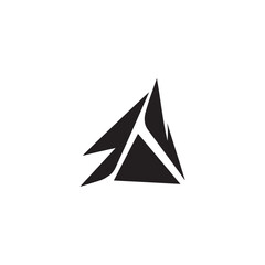 Fototapeta premium PrintFuturistic letter A aerospace logo vector. Abstract stealth wing aircraft, jet propulsion silhouette, and military aviation emblem.