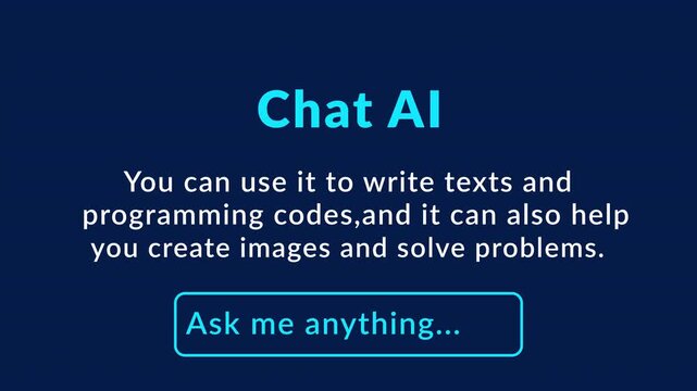Video animation of a fictional AI user interface on a website in  web browser - chatting with a bot on transparent background. Ideal for  digital creativity, software interfaces ,UI, UX layout in  4K 