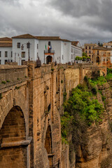 Fototapeta premium Spain. Ronda. Mirador del Puente Nuevo. Historic town of Andalusia. Travel and tourism beautiful cities of Spain 