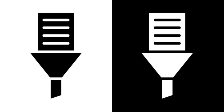 Property filter icon in solid style representing real estate search, listing refinement, property sorting and housing selection tools.