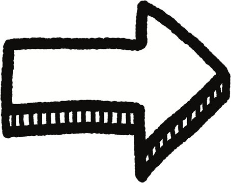black and white arrow