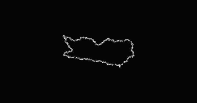 Sketch Karnten outline map animation - smooth progressive reveal