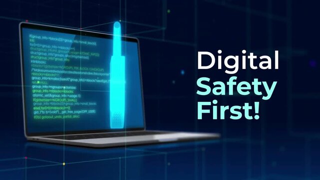 Cyber Security Network Technology Background Animation