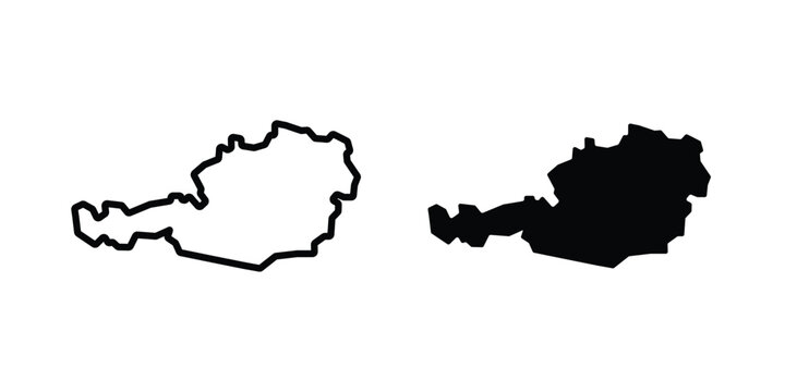 Austria icon in different style. vector flat and outlined icons