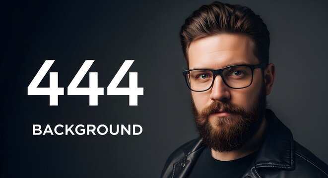 man with beard and glasses on dark background