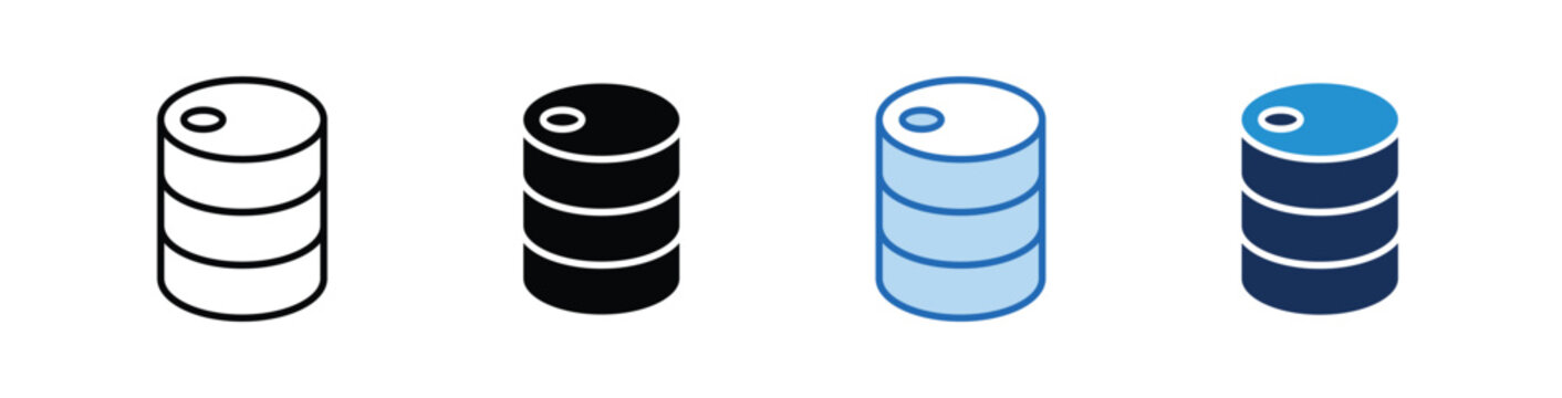 BARREL  icon Collection With Multiple Styles