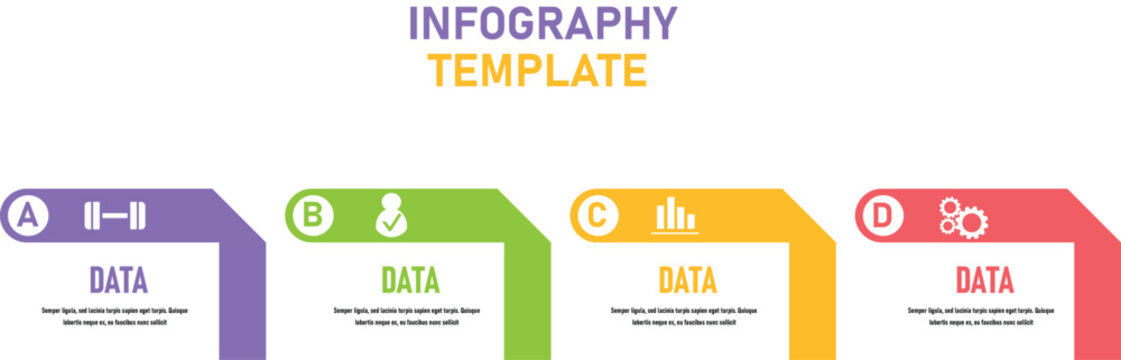 Flat design of business infography design
