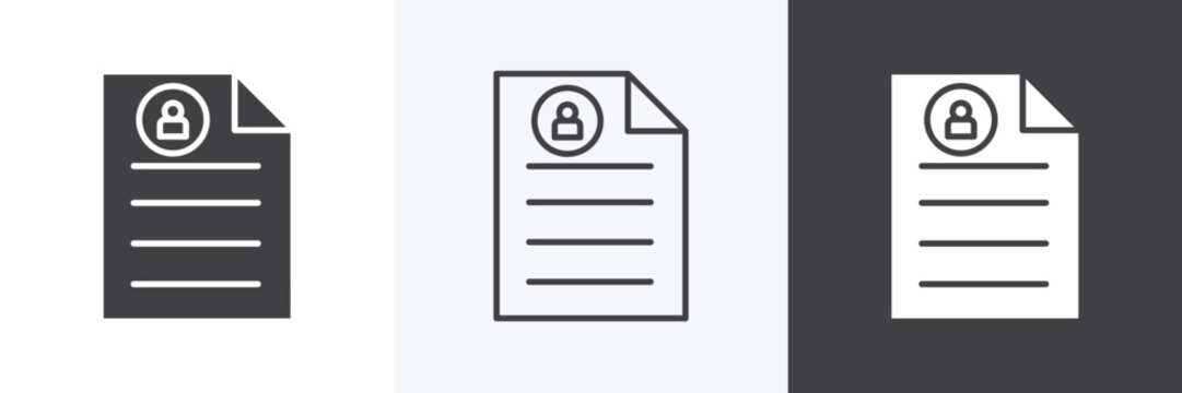 CV icon set for web