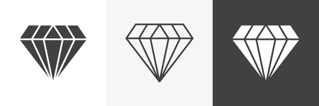 Diamond icon set for web