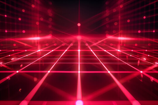 Red laser light grid security system background