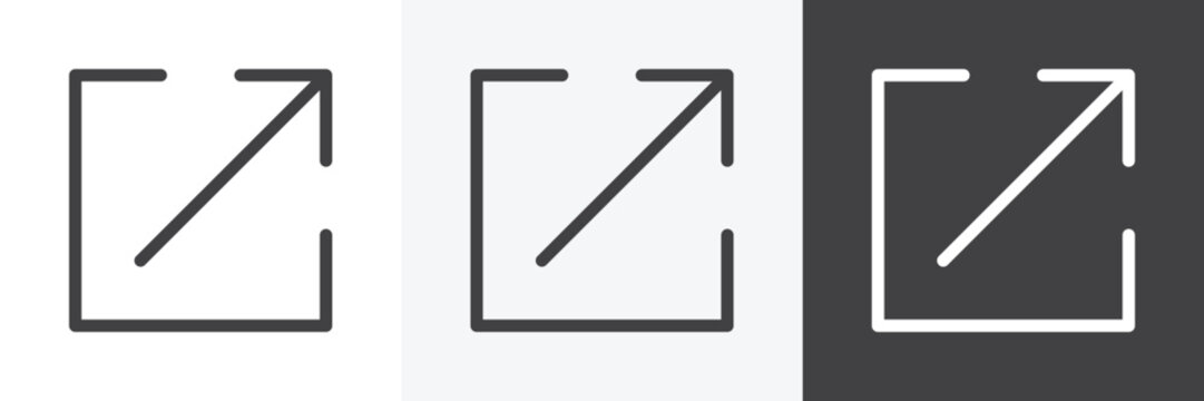External link icon set for web