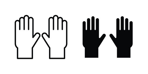 Obraz premium Gloves icon in different style. vector flat and outlined icons