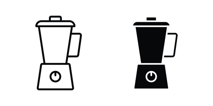 kitchen blender icon in different style. vector flat and outlined icons