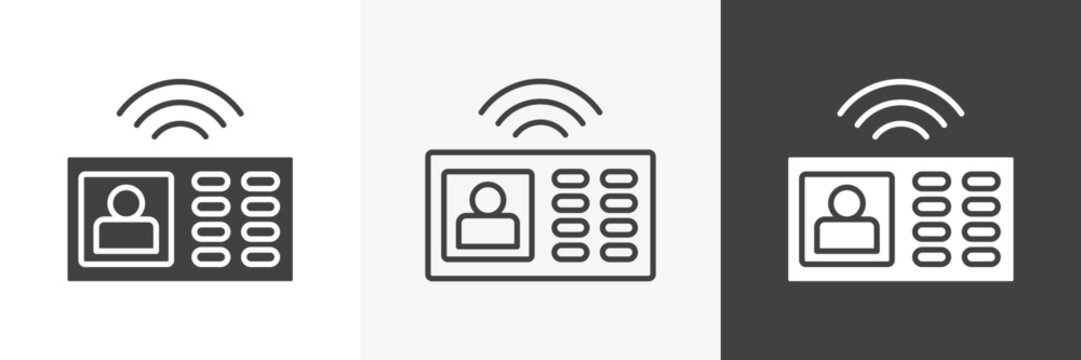 Interphone icon set for web