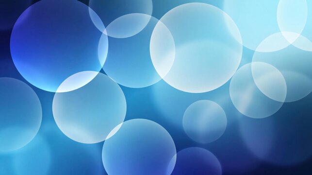 Abstract Blue Bokeh Background Light Orbs