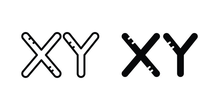 Masculine Chromosomes icon in different style. vector flat and outlined icons