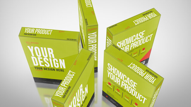 Box Sides Mockup Scenes