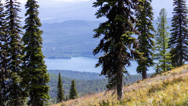 Scenic Landscape of Whitefish Lake in Montana, Spring in Montana, Lake Life, Lakes of Montana