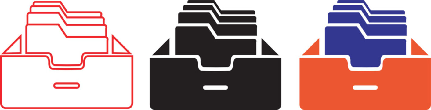 File folder collection icons for administrative workspace.