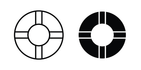 Rubber ring icon in different style. vector flat and outlined icons © nancy