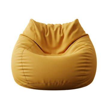 Yellow bean bag chair furniture