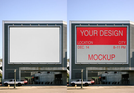 Mockup Of Horizontal Customized Billboard