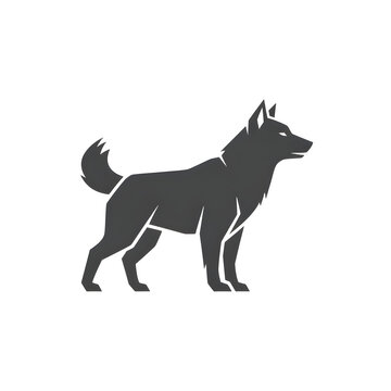 Stylized Dog Silhouette PNG Cutout on Transparent Background