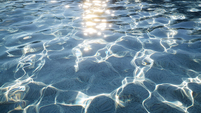 pure clear water waves background, reflection