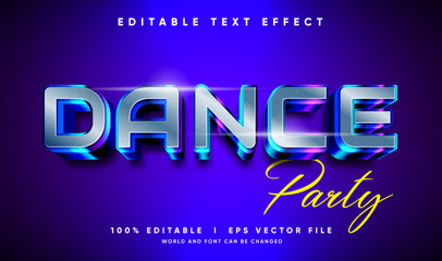 Fototapeta premium dance 3d vector text effect with modern style