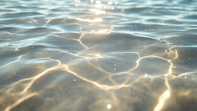 pure clear water waves background, reflection