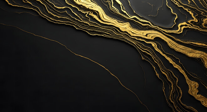 Aerial View of Golden River Winding Through Dark Forest Landscape at Dusk