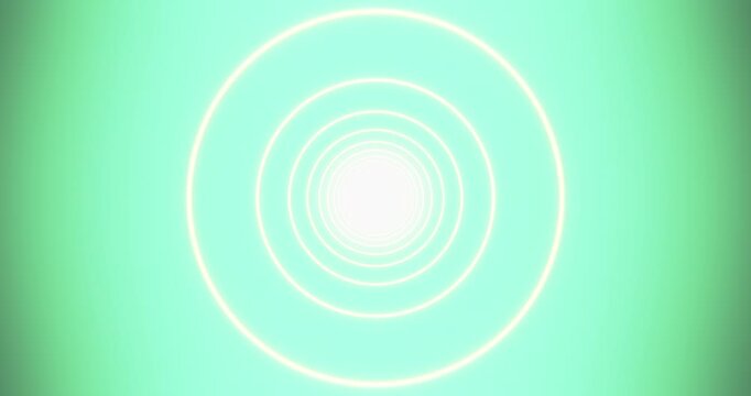 Tunnel of circles flaming. Loop