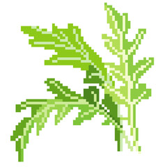 Fototapeta premium Pixel Art Arugula - Pixel Art Sample 1024 x 1024